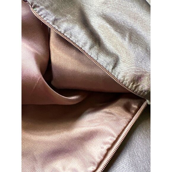 Vintage Metallic  Silk Maxi Skirt With High Shine Finish & A-Line Silhouette Wom - Picture 8 of 16